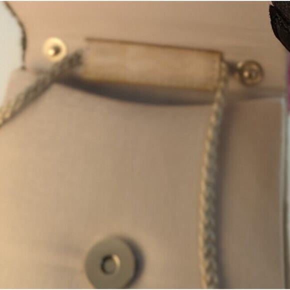 Vtge Nitebags Evening Purse Hand Beadedpink Grey Silver Shoulder Strap Or Clutch - Picture 2 of 6